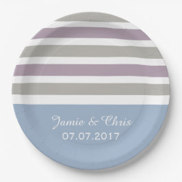 Plato De Papel Rayas Patrón personalizado placas de papel