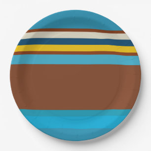 Plato De Papel Rayas suroeste 12