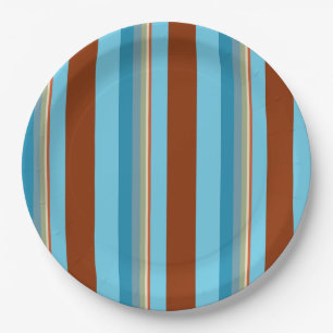 Plato De Papel Rayas suroeste 23