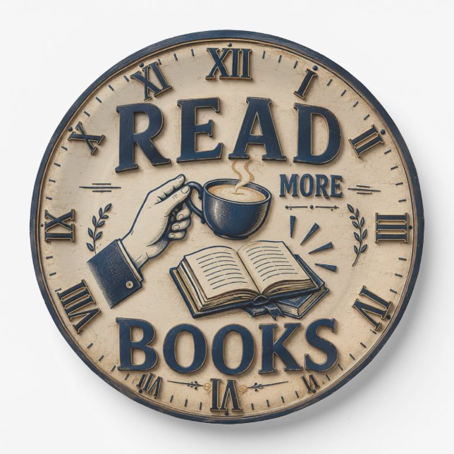 Plato De Papel Read More Books Reading Lover Gift (Anverso)