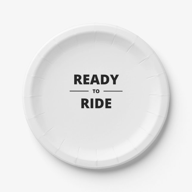 PLATO DE PAPEL READY TO RIDE (Anverso)