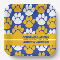 Real Blue & Gold Repetidor Pawprint Personalizado
