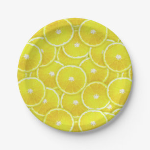 Plato De Papel Rebanadas del limón
