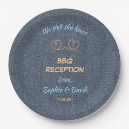 Plato De Papel Recepción de barbacoa de cuerda occidental atamos 
