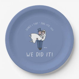 Plato De Papel Recepción de boda de Personalizados de novias y no