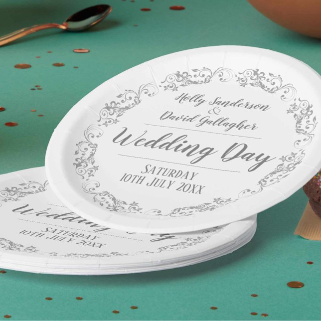 Plato De Papel Recepción de bodas de novias y novias (Subido por el creador)