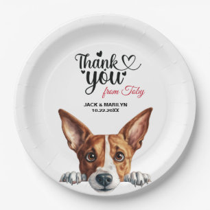 Plato De Papel Recepción de bodas de perros de Basenji