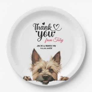 Plato De Papel Recepción de la boda de Cairn Terrier