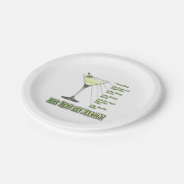 Plato De Papel Receta de Cóctel Martini de Tarta de Lima Key Art
