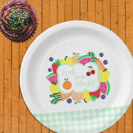 Plato De Papel Recién Salida del Mercado Despedida de Soltera