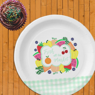 Plato De Papel Recién Salida del Mercado Despedida de Soltera