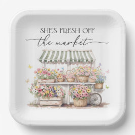 Plato De Papel Recién Salido del Mercado Desayuno de Novia