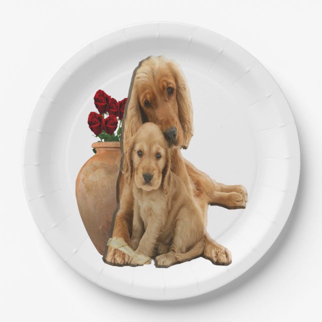Plato De Papel Recuperador de Labrador (Anverso)