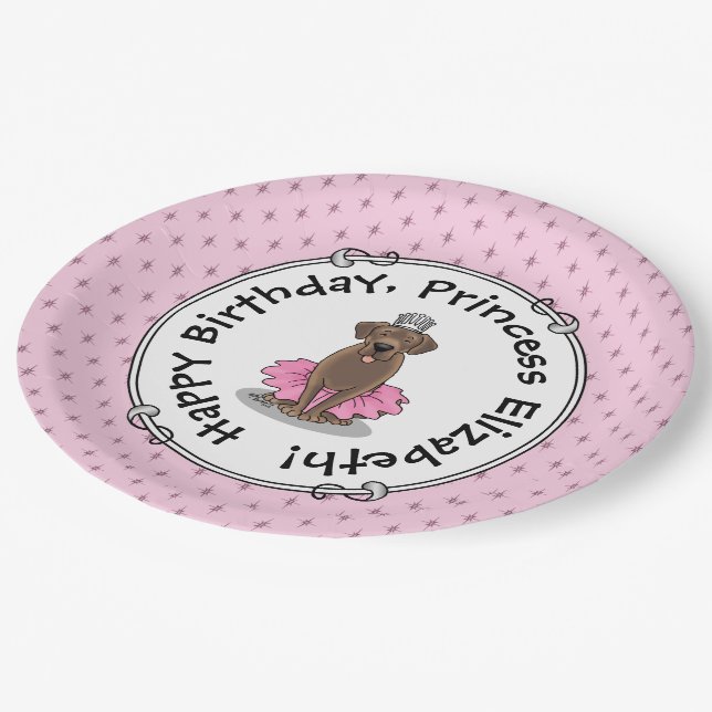 Plato De Papel Recuperador del laboratorio de chocolate Labrador  (Angular)