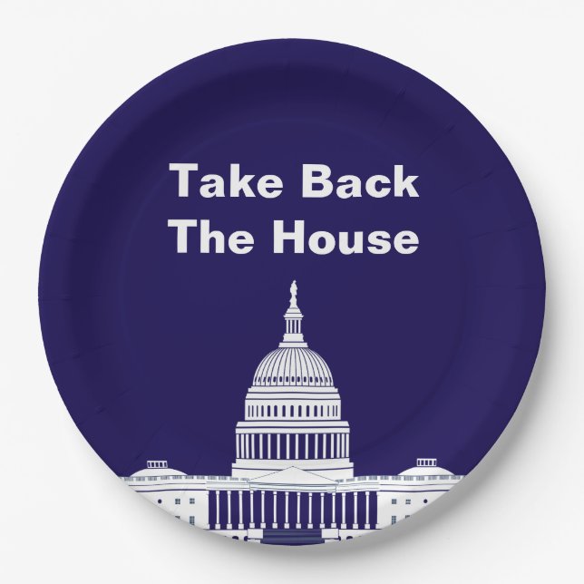 Plato De Papel Recuperar la Cámara de Representantes (Anverso)