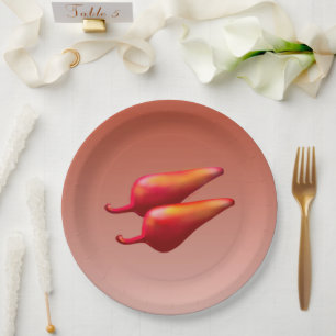 Plato De Papel Red Chili Peppers grandes placas de papel