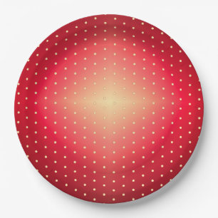 Plato De Papel Red de granos y Borgoña