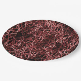 Plato De Papel Red entrelazada de alambre rústico y enredado