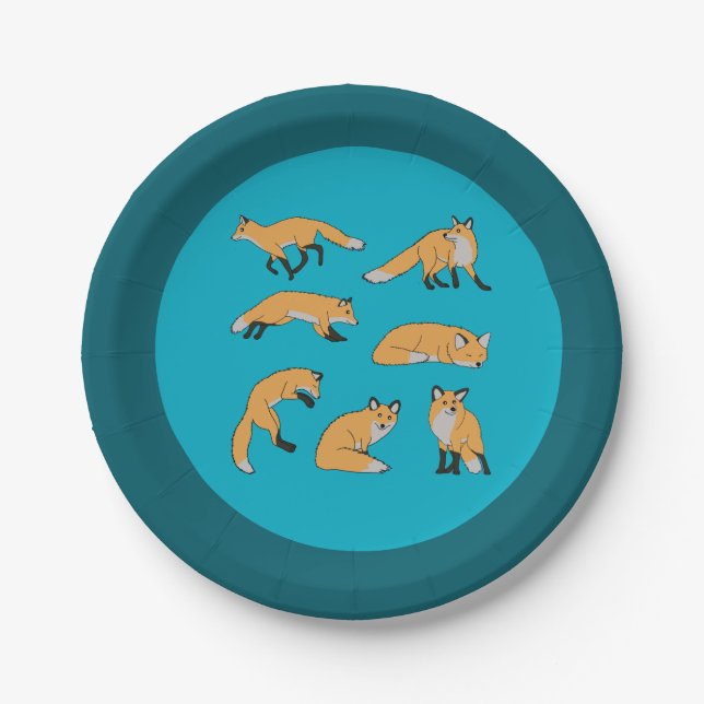 Plato De Papel Red Foxes (Anverso)