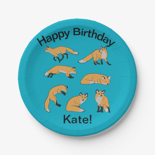 Plato De Papel Red Foxes (Anverso)