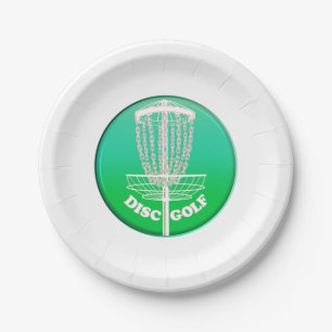 Plato De Papel Red Frisbee de Golf en Disco