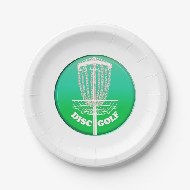 Plato De Papel Red Frisbee de Golf en Disco (Anverso)