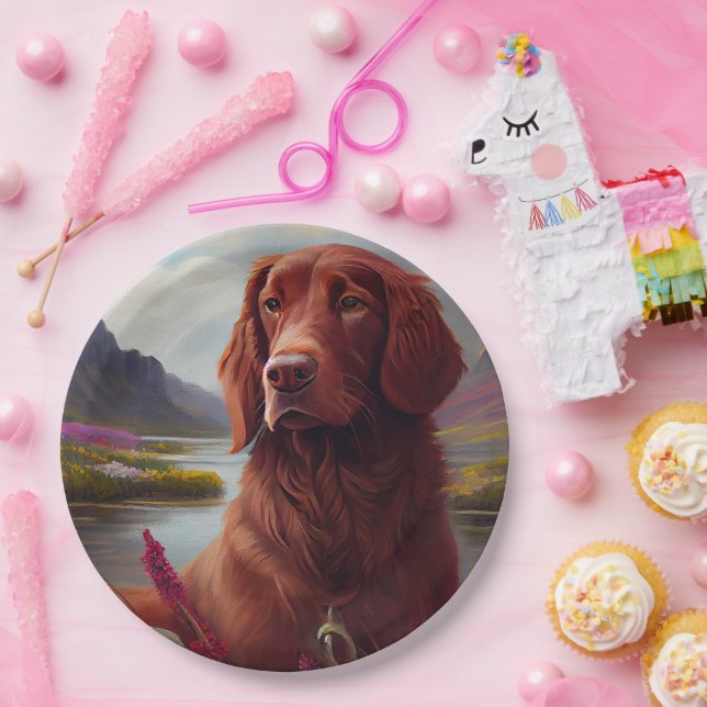 Plato De Papel Red irlandés sobre un remo: una aventura escénica (Fiesta)