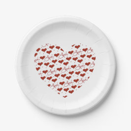 Plato De Papel Red Love Party Plates