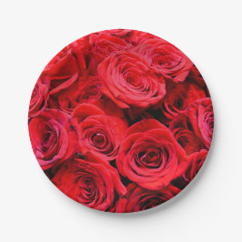 Plato De Papel Red Roses