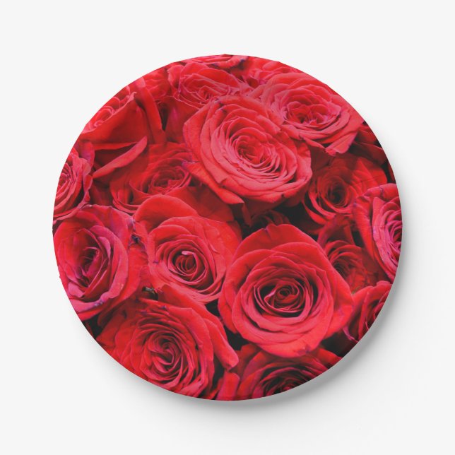 Plato De Papel Red Roses (Anverso)