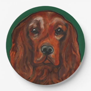Plato De Papel Red Setter de Irlanda
