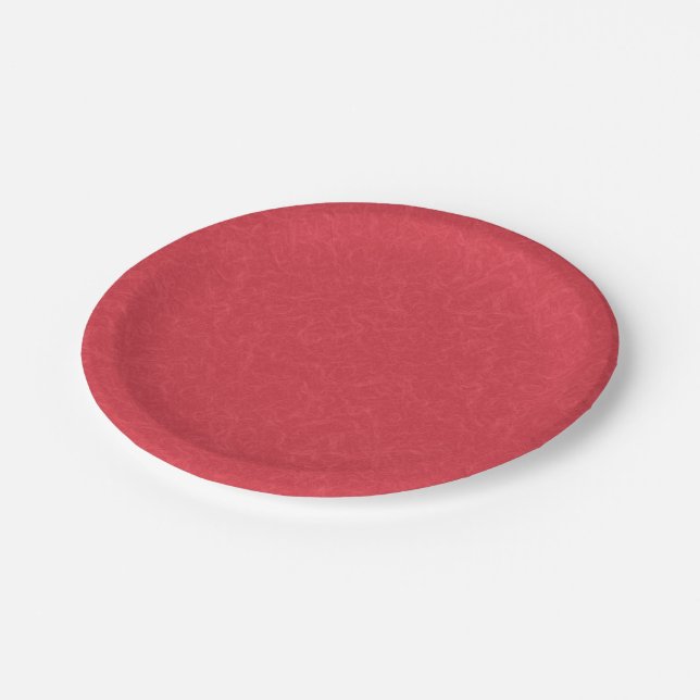 Plato De Papel Red textured surface with subtle swirling pattern (Angular)