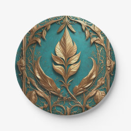 Plato de papel redondo de 7"