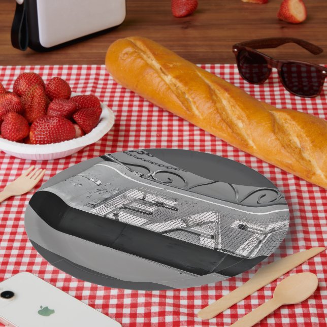 Plato de papel redondo de 9" (Picnic)