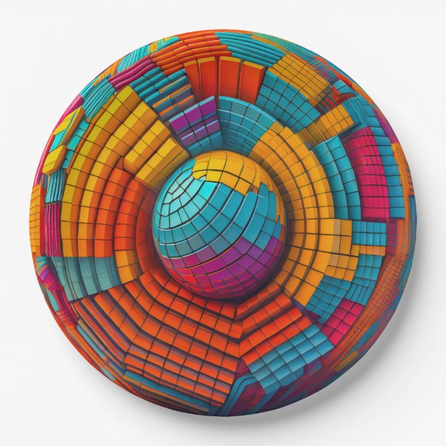Plato de papel redondo de 9" (Anverso)