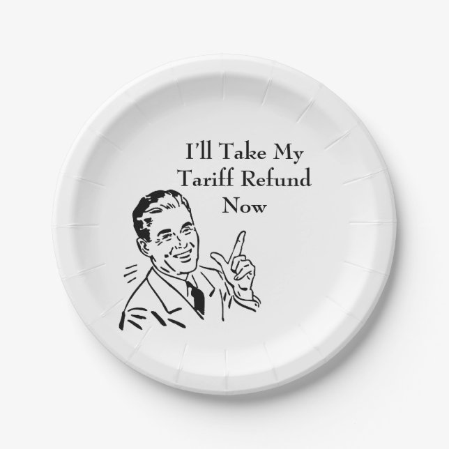 Plato De Papel Reembolso de Aranceles Antiguos (Anverso)