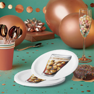 Plato De Papel Refrescante bebida refrescante helada con burbujas