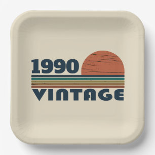 Plato De Papel Regalo de 35 años de antigüedad personalizado