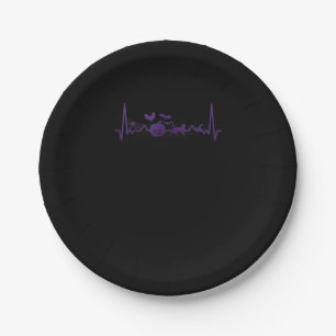 Plato De Papel Regalo de araña Divertido Heartbeat Line Hallowe