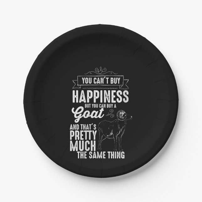 Plato De Papel Regalo de cabra para mujeres Goat Lover (Anverso)