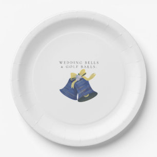 Plato De Papel Regalo de favor de boda 'Campanas de boda y bolas 