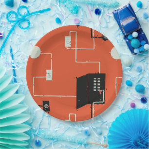 Plato De Papel Regalo de Fiesta eléctrico para electricista