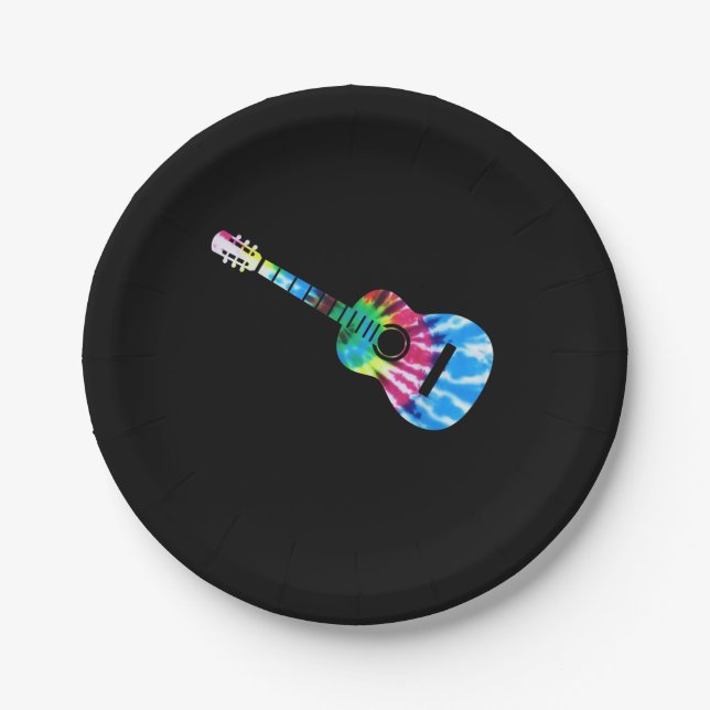 Plato De Papel Regalo de guitarristas (Anverso)