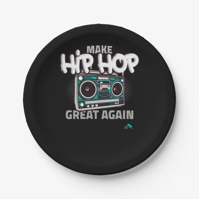 Plato De Papel Regalo de hip hop| Volver a hacer grande el hip ho (Anverso)