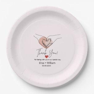Plato De Papel Regalo de invitado para Boda de Gesto de Mano mini
