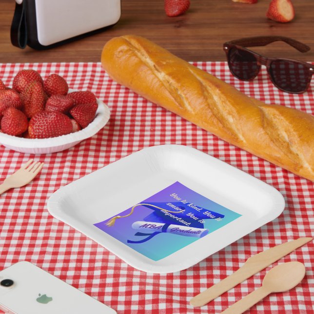 Plato De Papel Regalo de MBA (Picnic)
