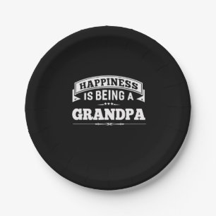 Plato De Papel Regalo del abuelo La felicidad es ser un abuelo