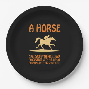 Plato De Papel Regalo ecuestre Una Galleta De Caballo