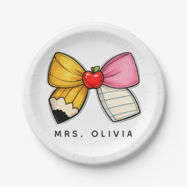 Plato De Papel Regalo Personalizado para Maestros | Maestro Perso