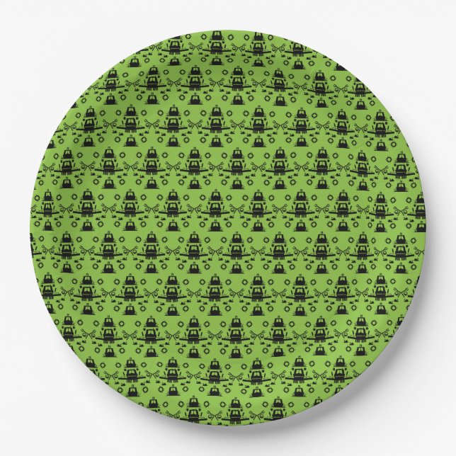 Plato De Papel Regalos de barcos estrechos británicos (Anverso)